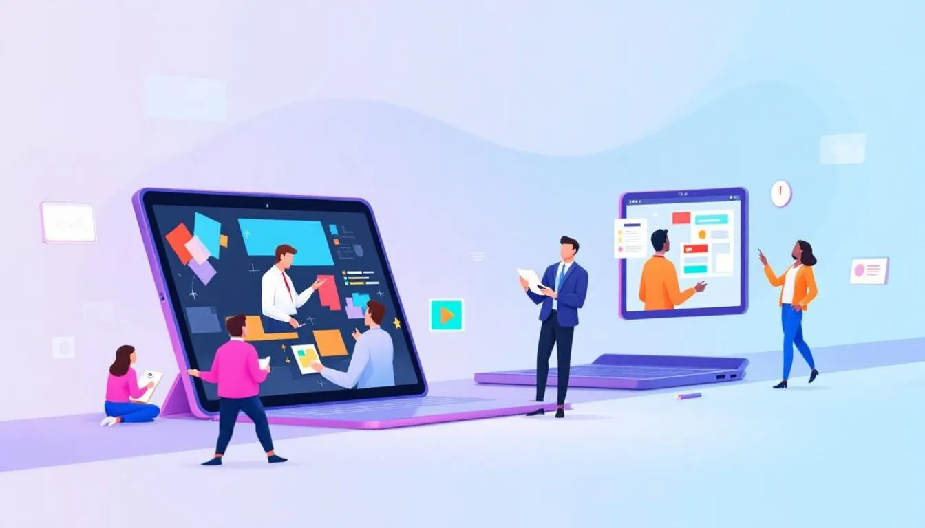 Design et ergonomie des tablettes, mettant en avant leur utilisation dans des environnements d'éducation et de travail.