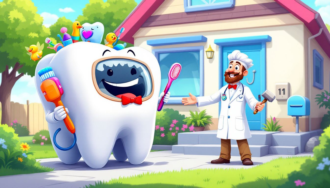 Dentysta przeprowadzający wizytę domową u pacjenta.