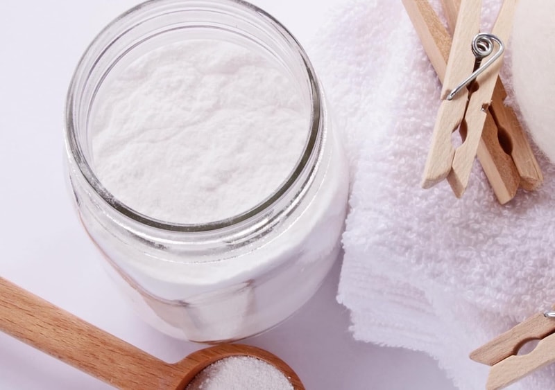 Safe and natural ingredients for making homemade laundry detergent.