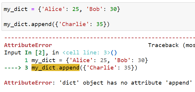 Python Attributeerror: 'Dict' Object Has No Attribute Fix