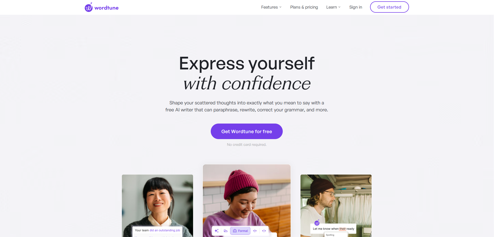 Wordtune - homepage