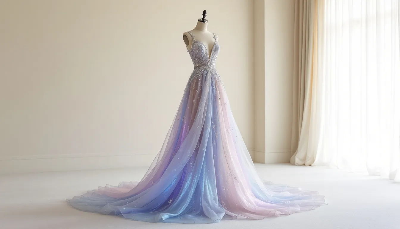 A sparkly dress, reminiscent of Sabrina Carpenter's style,