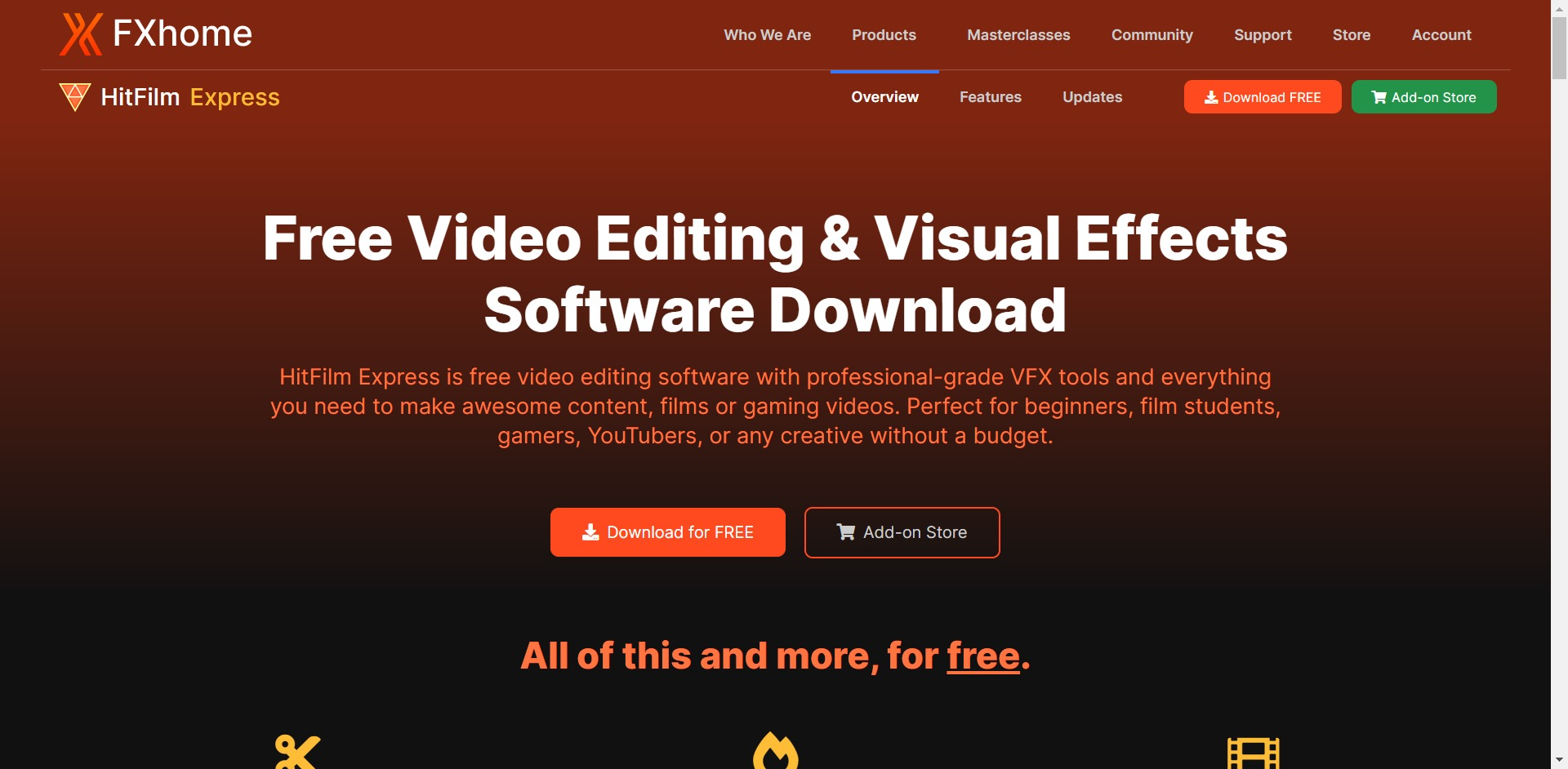 HitFilm 4 Express - Main Page