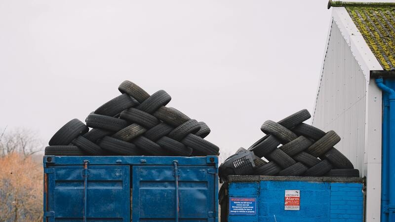 Rubber tires are commonly used rubber products