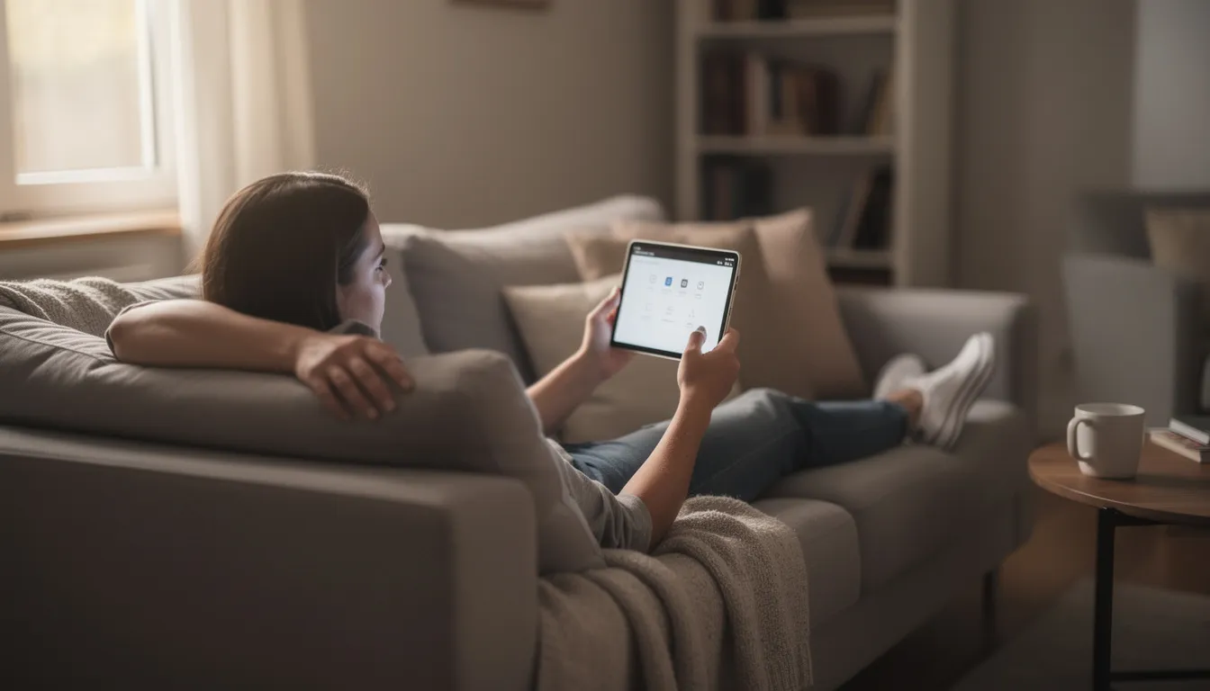 Persona che gioca alle slot Megaways su tablet