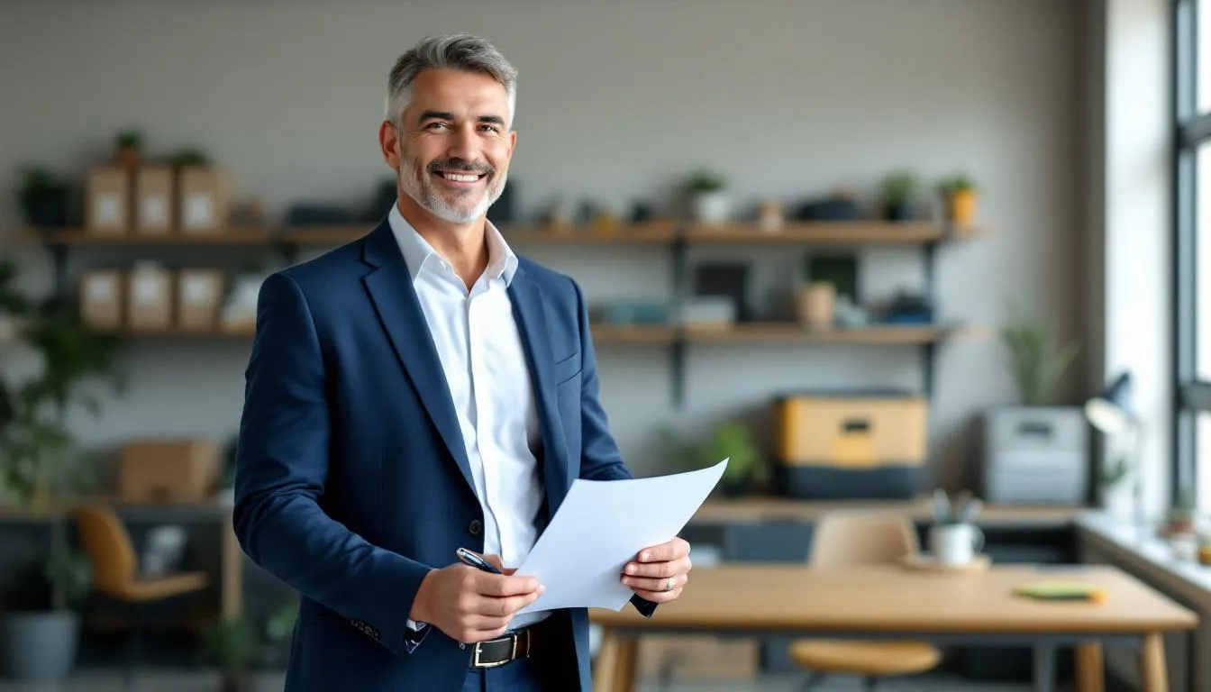 A confident small business owner stands proudly in their shop, having successfully closed a small business loan for used equipment purchases to improve operations. This financing solution enhances their cash flow and positions them for growth amidst current market conditions.