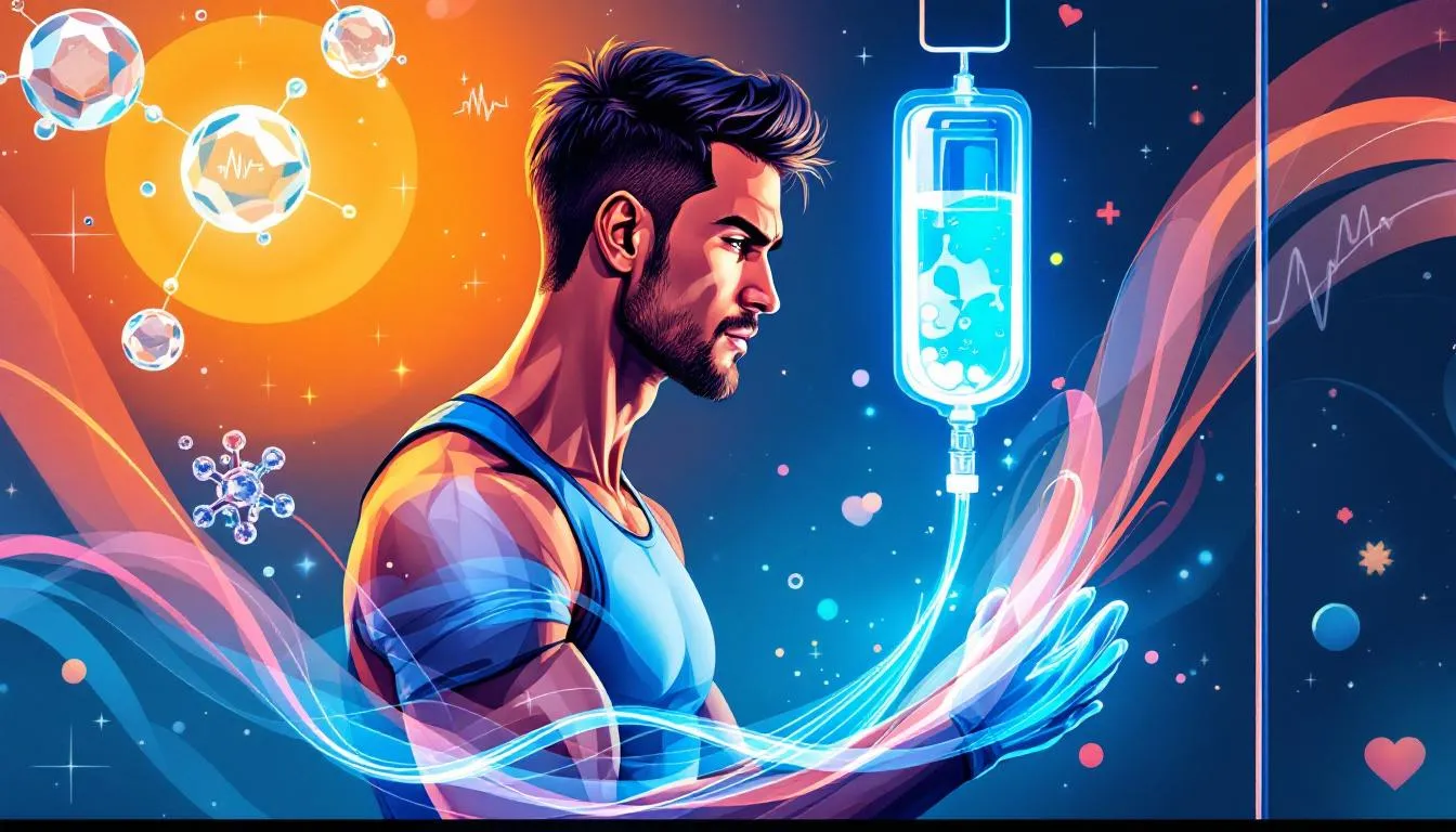 An athlete receiving IV hydration therapy for enhanced performance.