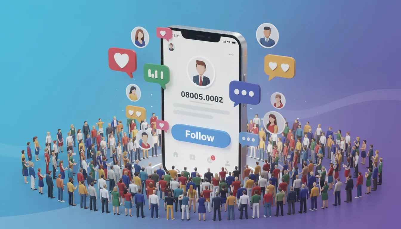 The image depicts a graphic representation of social media followers, showcasing various icons representing different platforms and a growing number of followers. This visual emphasizes the importance of content creation and marketing strategies in building a brand's online presence and engaging with the target audience and a unified consistent brand voice.