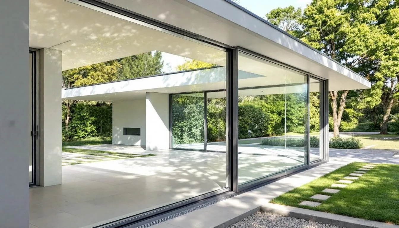 L'image montre des fenêtres modernes installées dans une maison à l'architecture contemporaine à Nantes, mettant en valeur des matériaux en PVC et en aluminium. Cette installation reflète un savoir-faire de qualité, intégrant des éléments de design moderne tout en assurant une bonne isolation thermique.