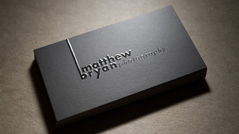 UV coating business cards