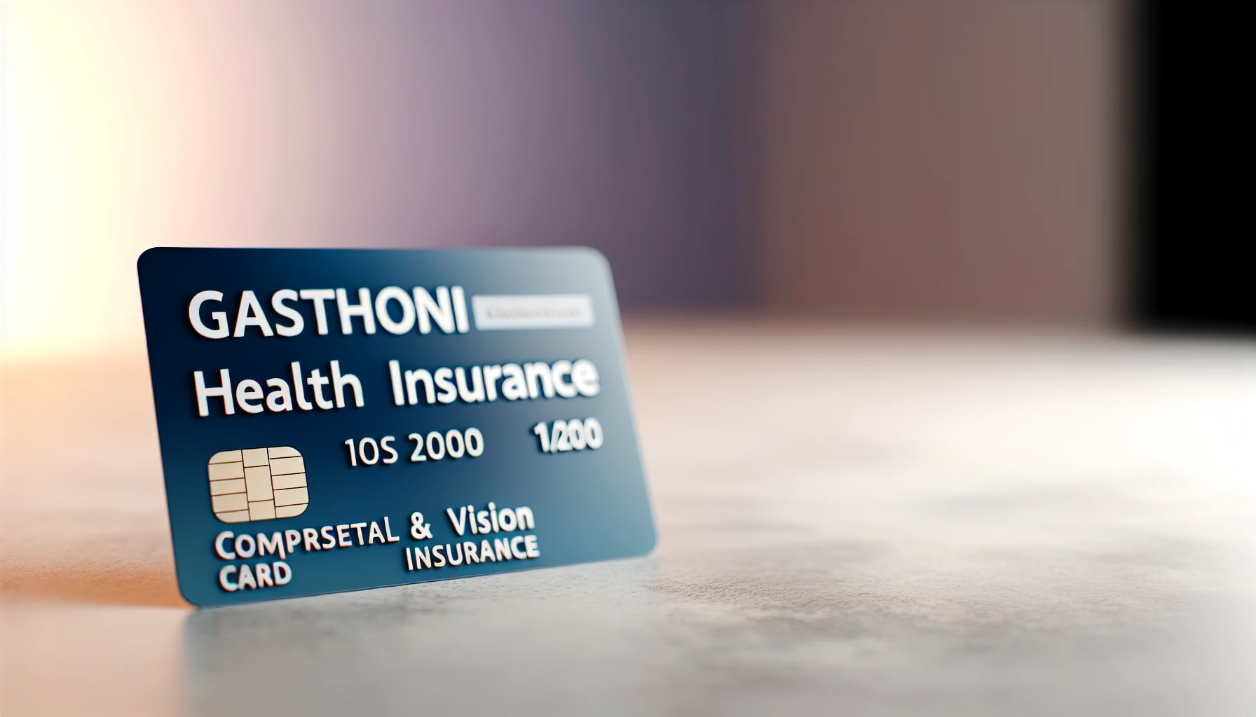 A dental and vision insurance card with the text 'Health Insurance' visible, representing the comprehensive health insurance plans in Gastonia.