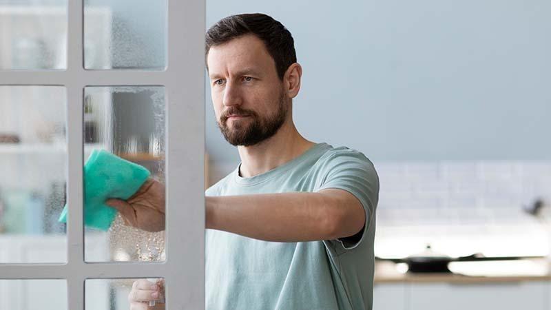 Glass cleaning microfiber cloth