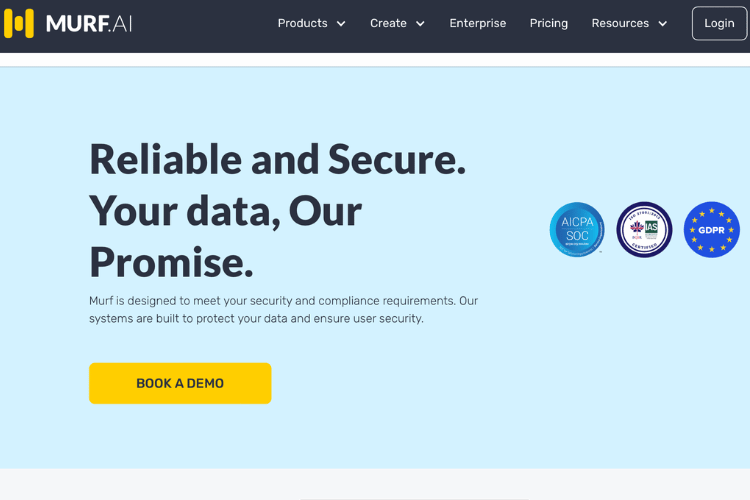 Murf Ai reliable, secure, data 