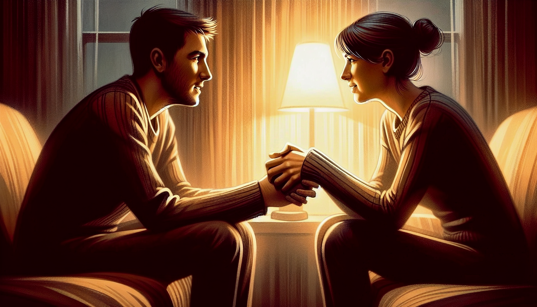 Illustration de personnes ayant une conversation empathique
