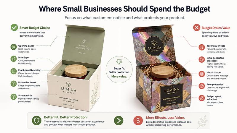 Packaging budget priorities focused on product fit, protection, and customer experience
