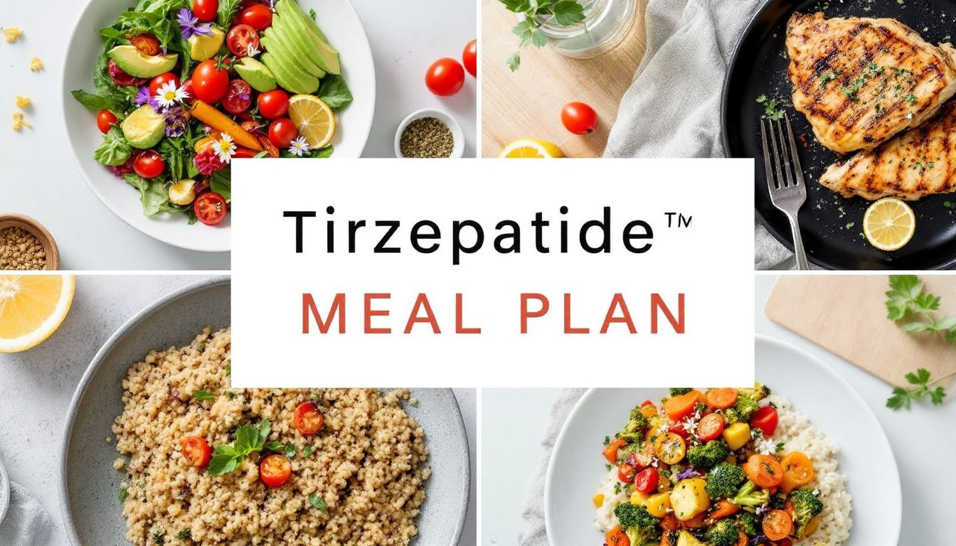 An example meal plan for a Tirzepatide diet.