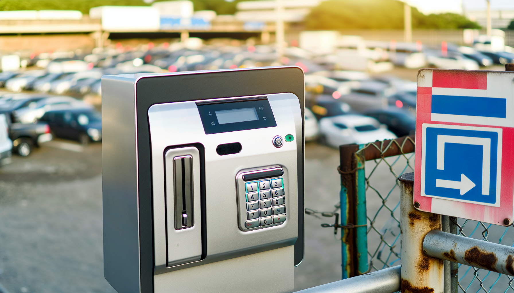 Electronic access control system at impound lot entrance