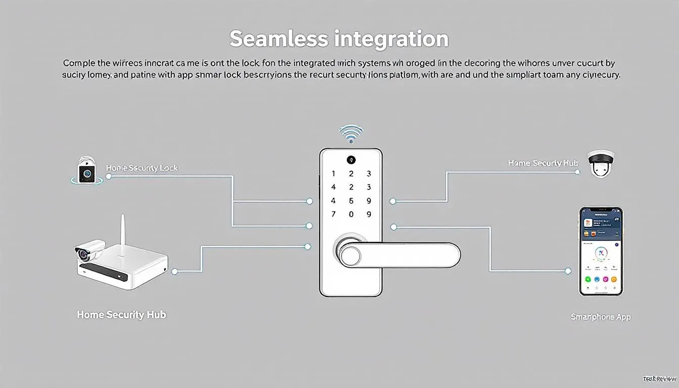 A diagram illustrating the integration capabilities of electronic locks with existing security systems from an electronic locks distributor's view.
