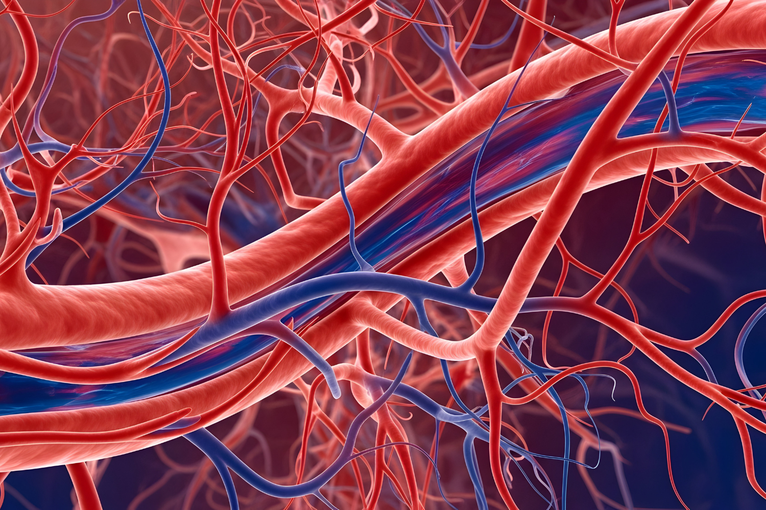 Illustration of blood vessels.