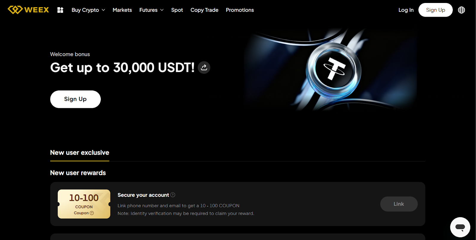 WEEX: Up to $30,000 in Best Crypto Sign-Up Bonus