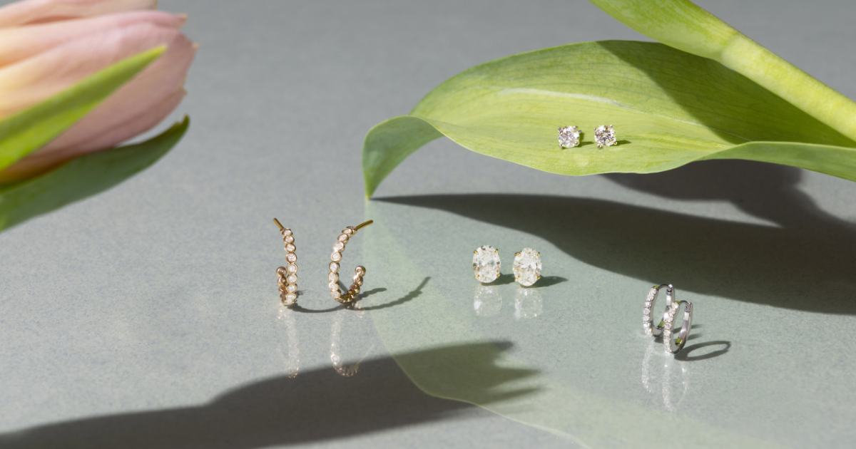 Clean Origin's Small Diamond Earring Styles