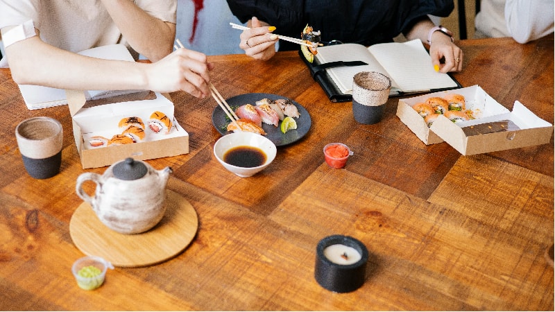 Assortment of takeaway boxes