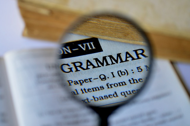 correzione grammaticale, grammar, lente d'ingrandimento