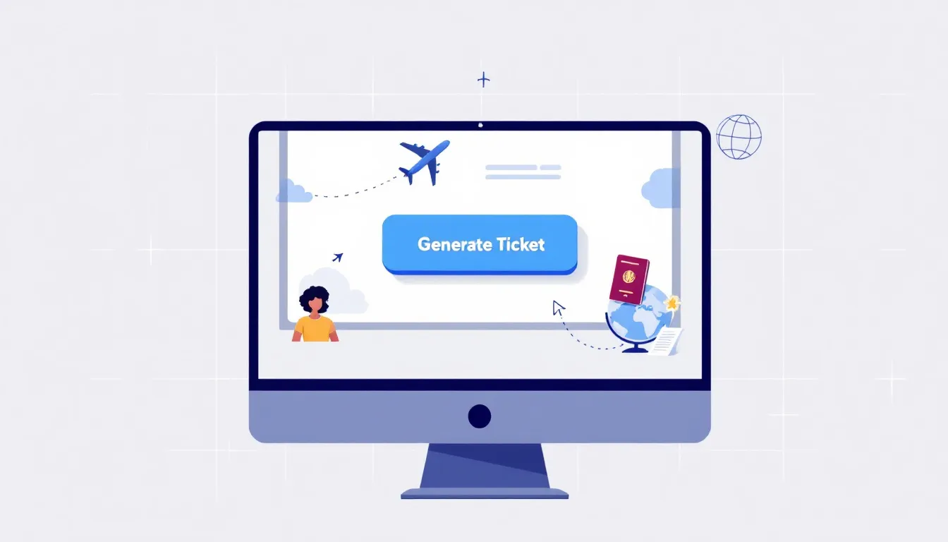 Dummy ticket generator for visa applications