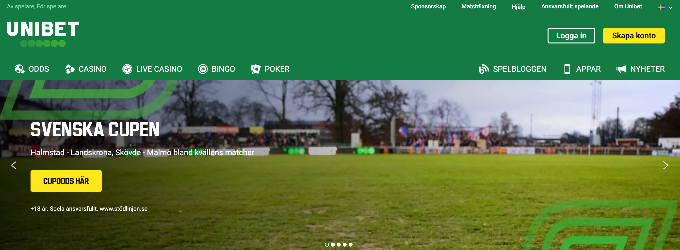 Unibet, en bettingsida med svensk licens