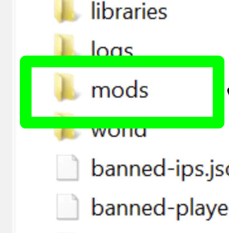 minecraft mods folder