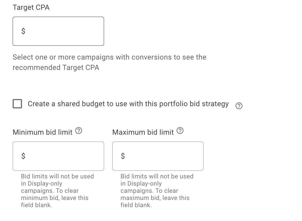 Mastering Google Ads Portfolio Bid Strategies: A Definitive Guide 12 Target CPA with portfolio bid limit