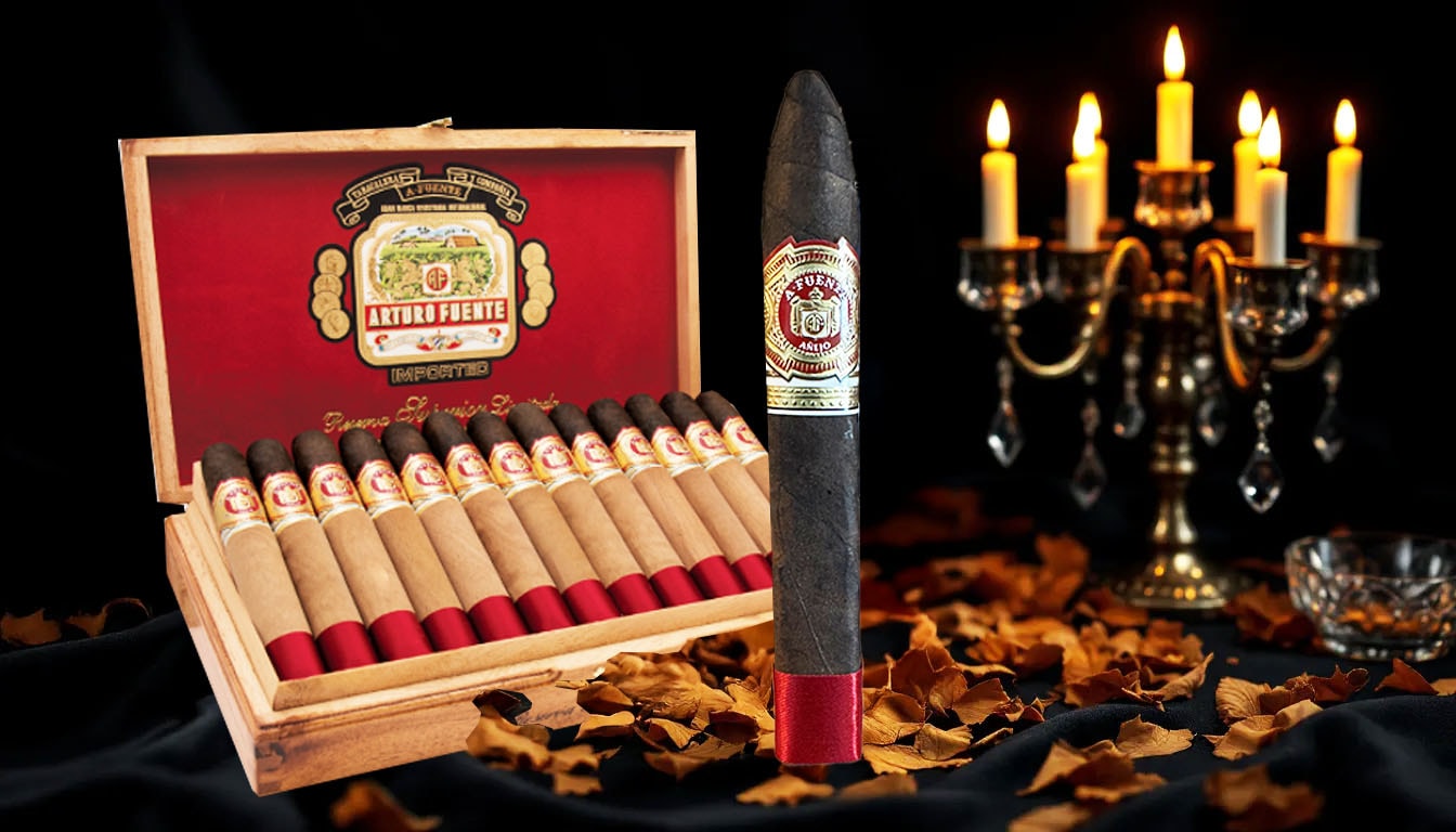 Arturo Fuente Anejo No.77 Shark cigar presented in a luxurious setting.