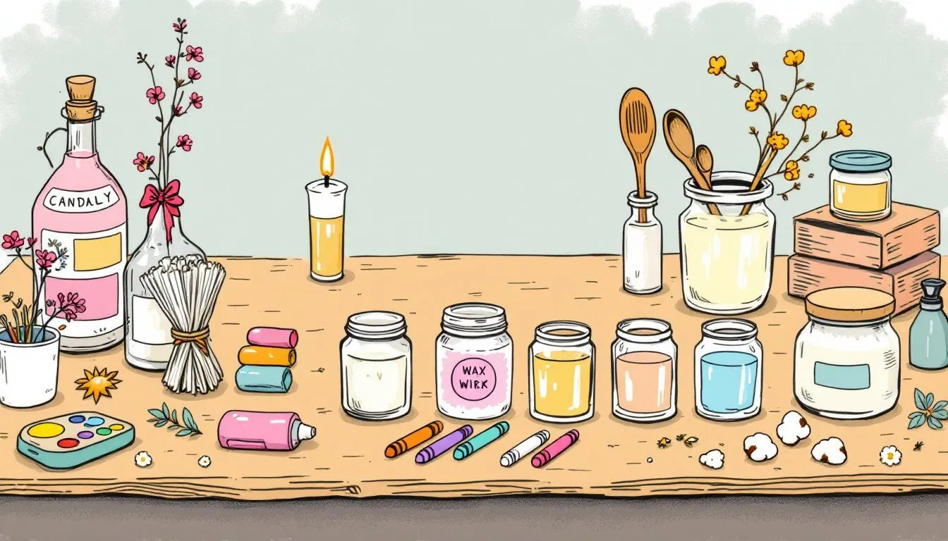 Assembling a beautiful DIY candle gift set.