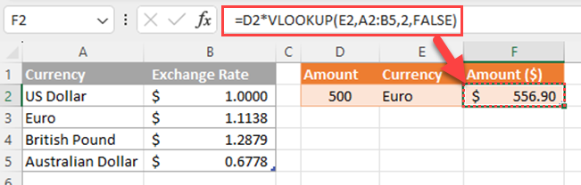 Working with currencies in Excel