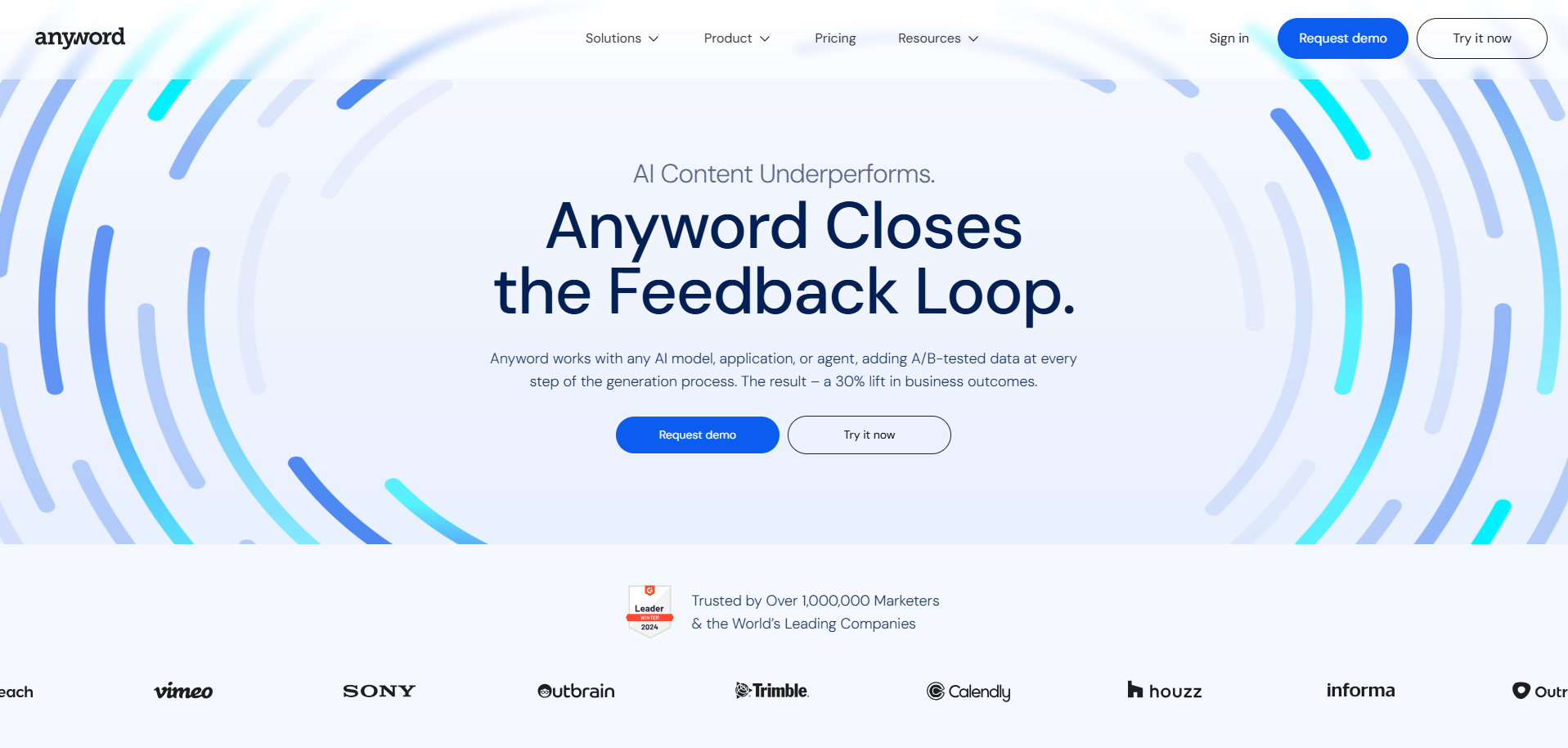 Anyword - homepage