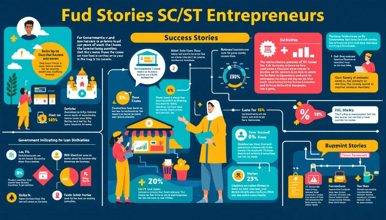 523798cd fa91 404c a388 7bc4b2a0bac1 Success stories of SC/ST entrepreneurs showcasing their businesses.