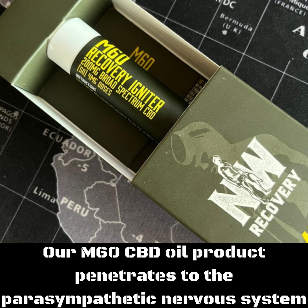 Our M60 CBD oil product penetrates to the parasympathetic nervous system