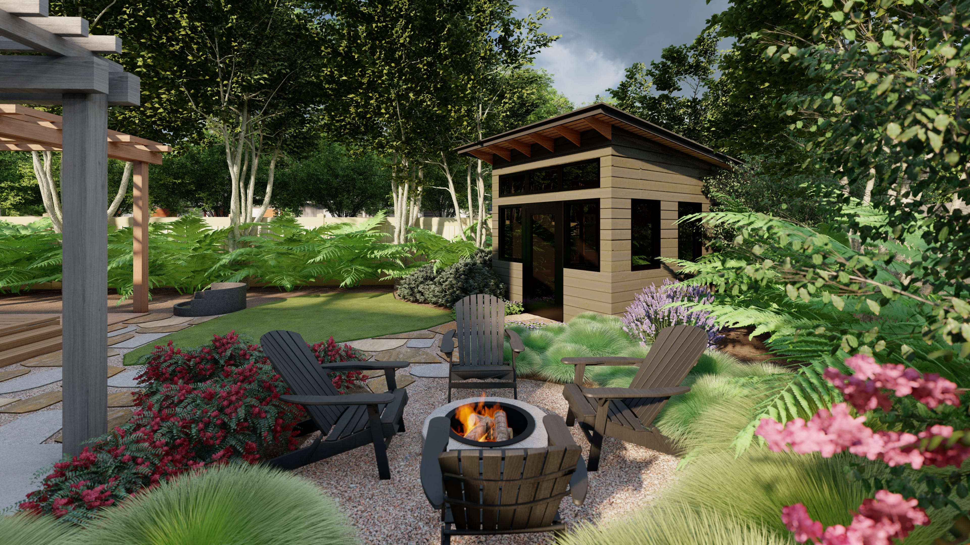 DIY fire pit for a Tilly client