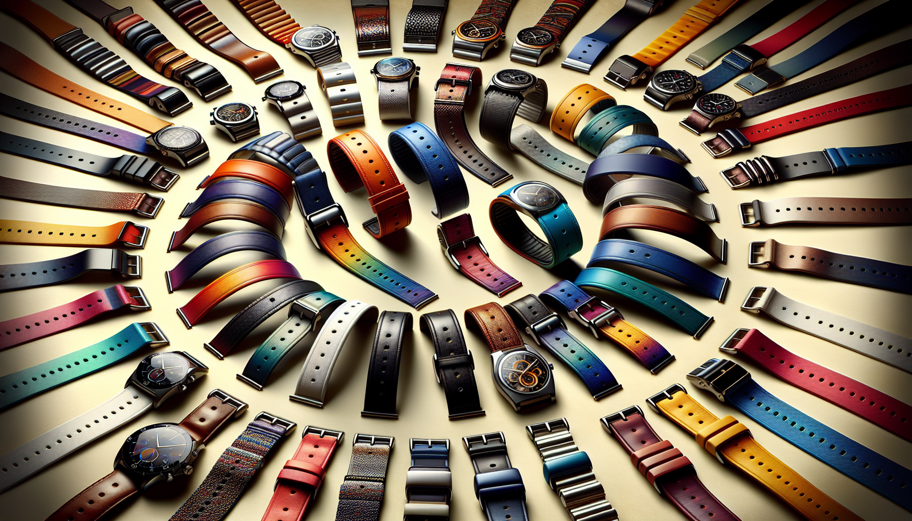Variety of adjustable watch bands