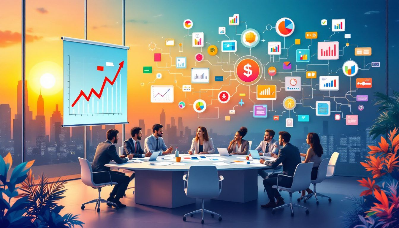 An image depicting financial reporting and analysis in action.