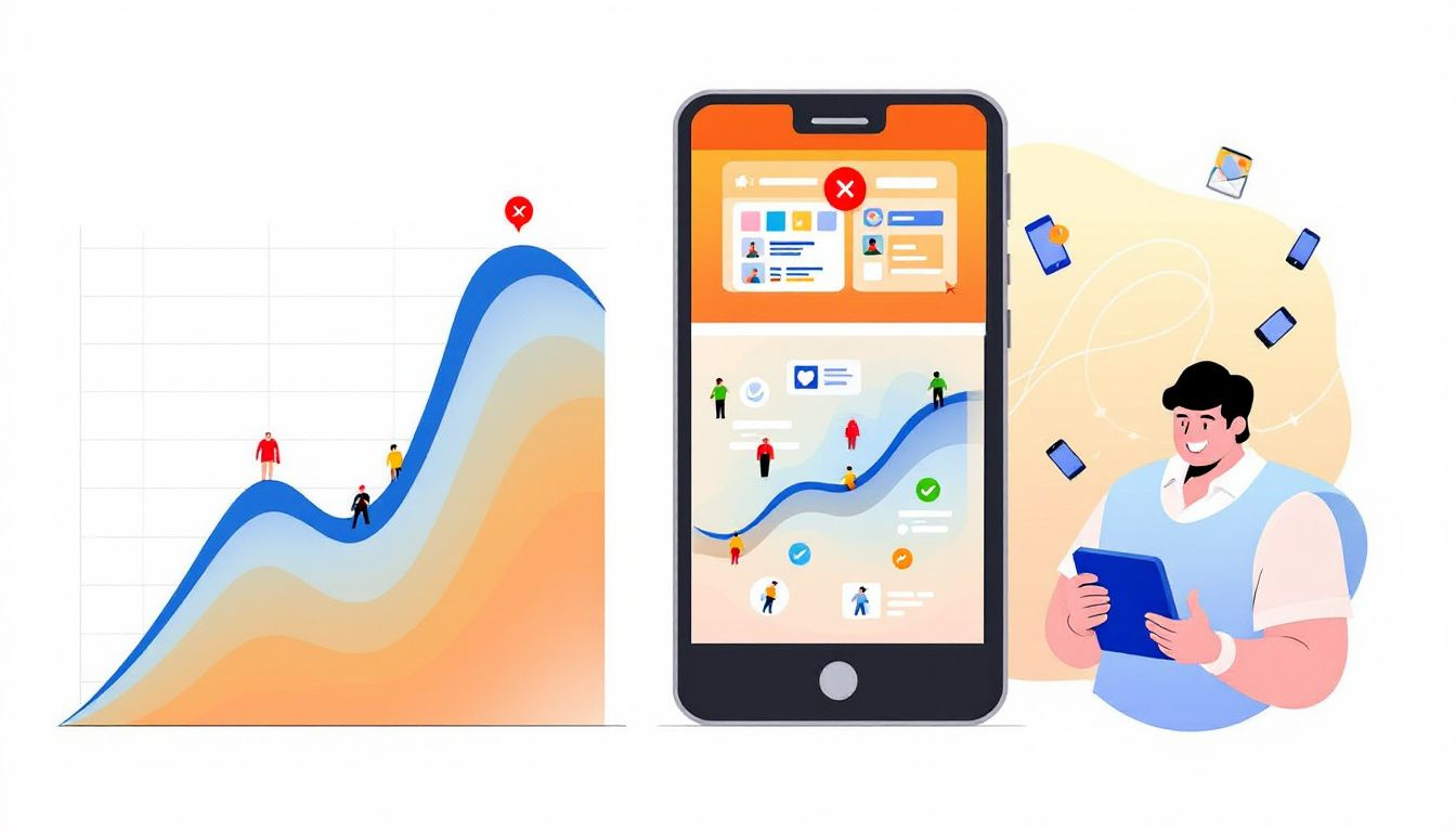 A graphic showing increased mobile traffic due to responsive design. 7 Top Responsive Design Benefits for Websites