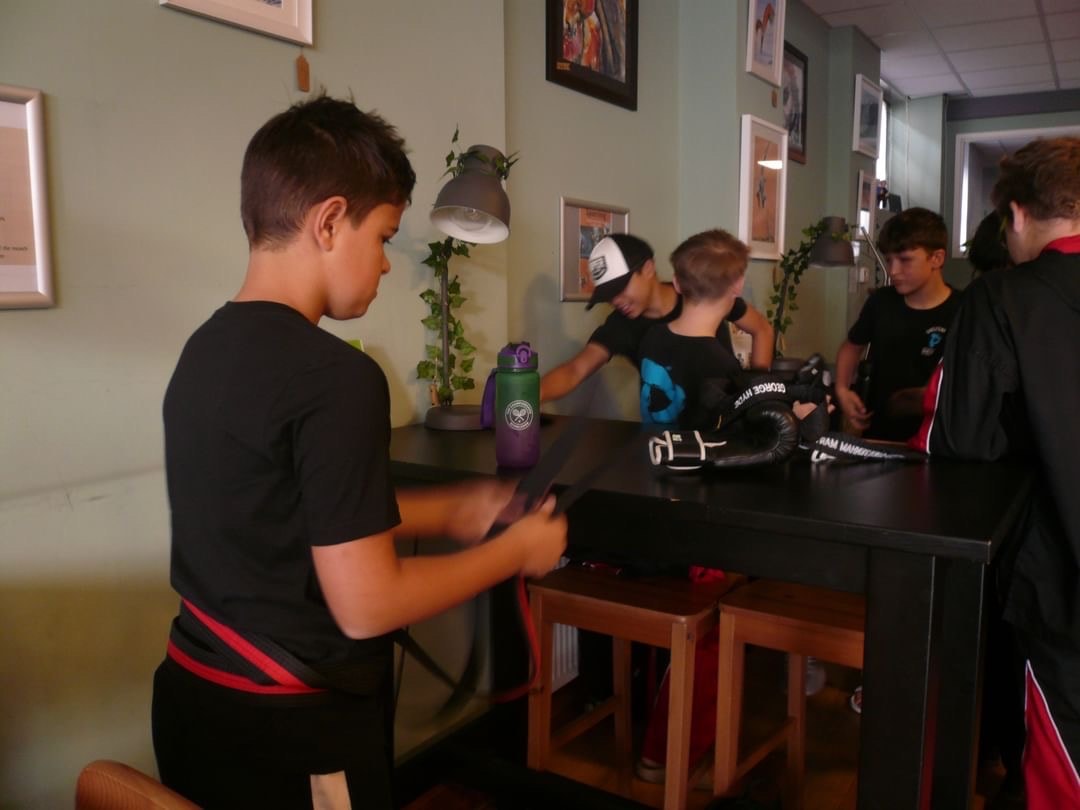 Kids karate practice focuses on building strong fundamentals through repeated techniques that improve coordination, discipline, and confidence.
