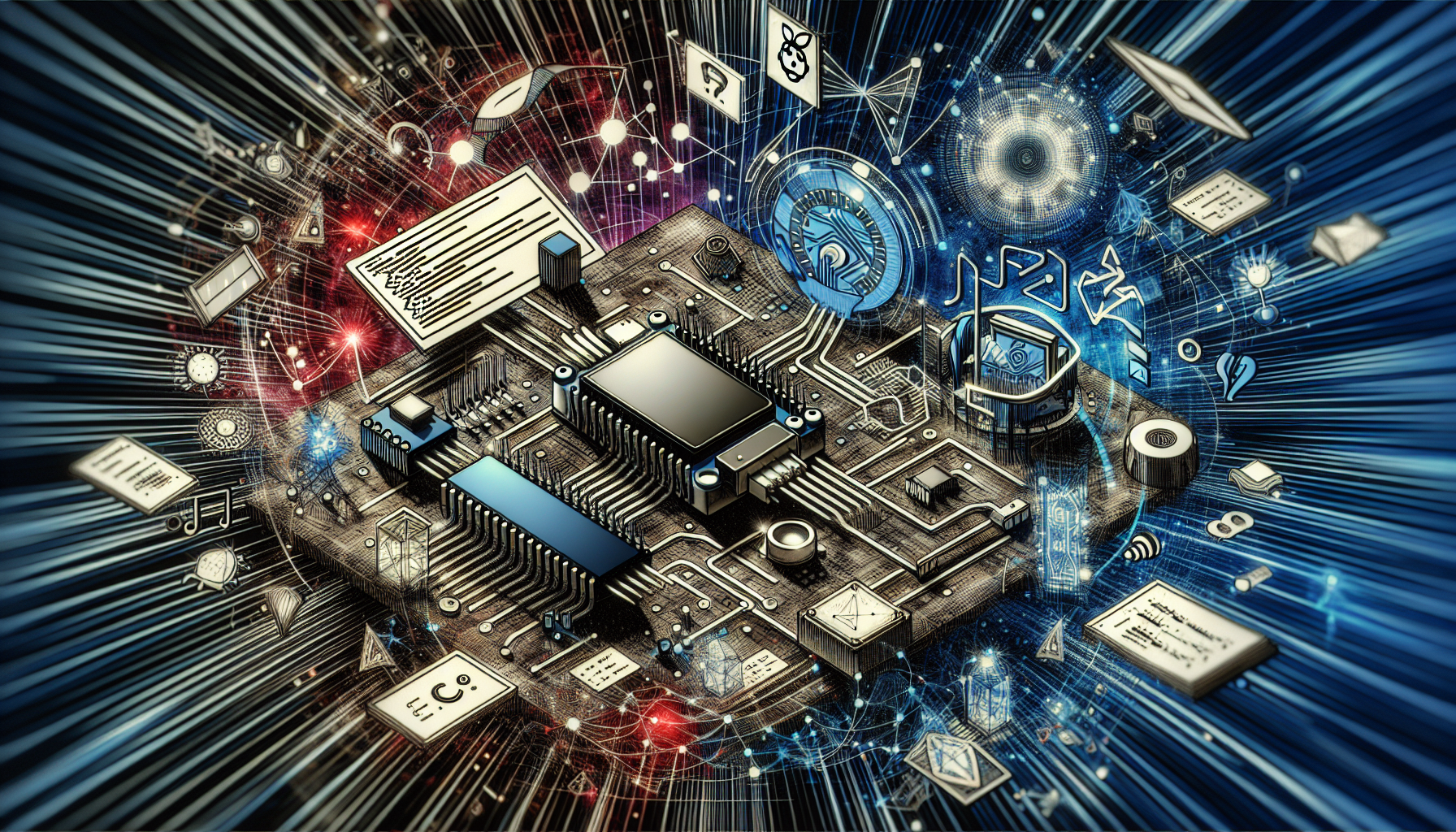 Illustration of microcontroller programming with Arduino and Raspberry Pi