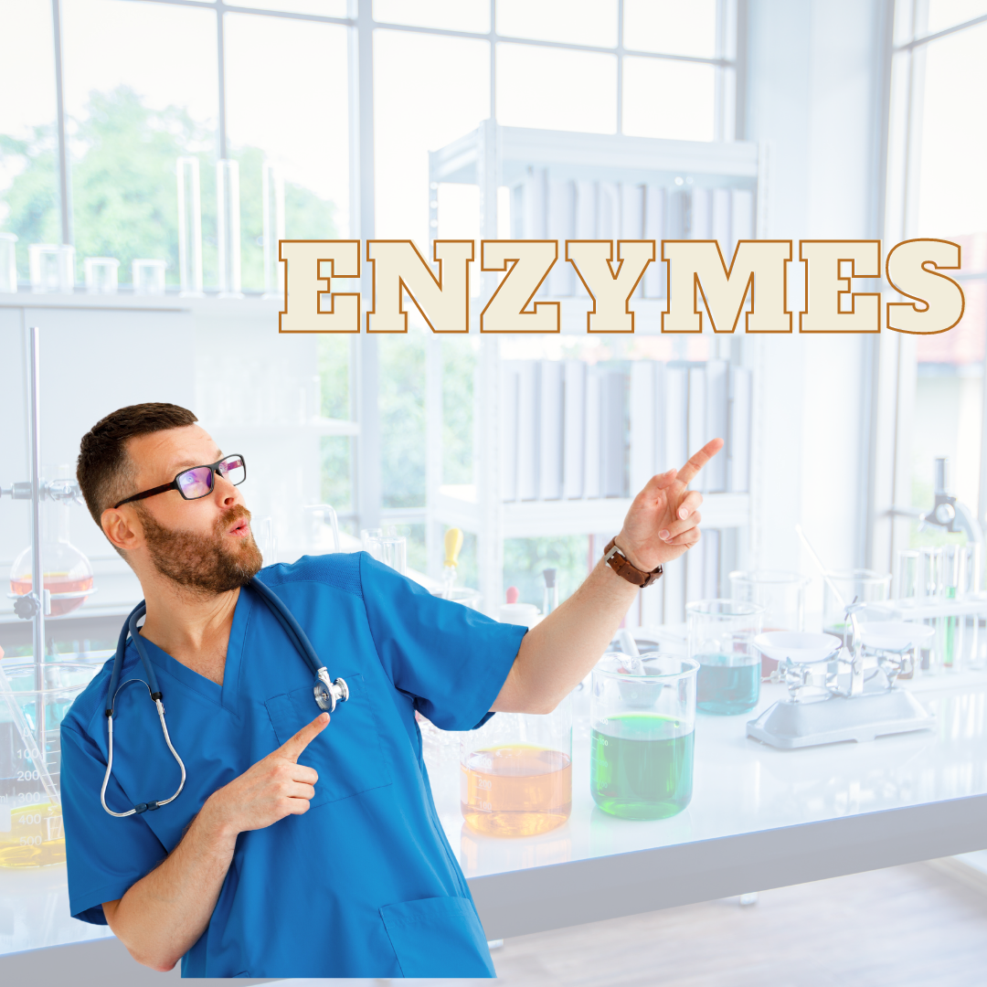 Doctor in laboratory explaining about enzymes