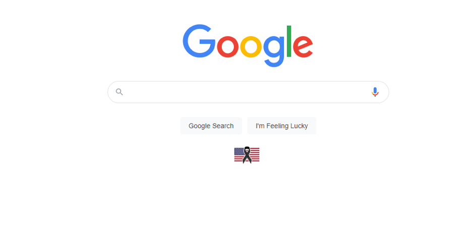 Google homepage screenshot to show white space