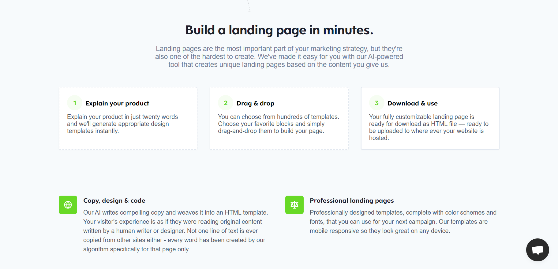 Headlime's AI Landing Page Builder