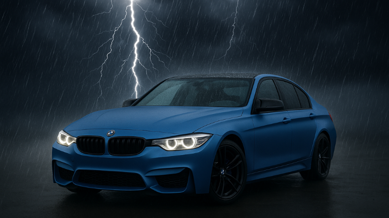 Factors to consider before wrapping a car such as vinyl material, vehicle dimensions, weather, etc.