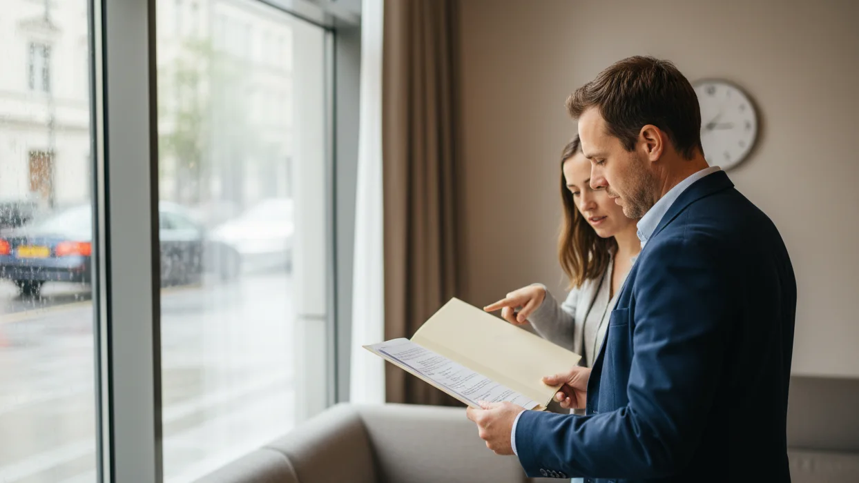 Decision tree for selecting dummy ticket format in UK business visa