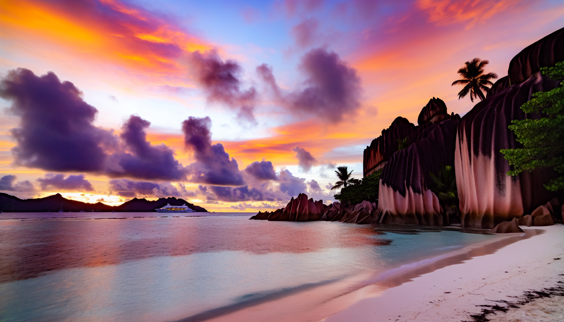 The Seychelles: A Tropical Paradise with towering granite rocks and sparkling white sand beaches