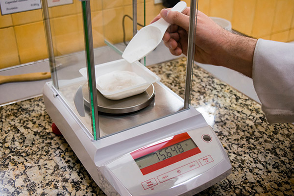 Analytical balance used for precise weighing in the laboratory